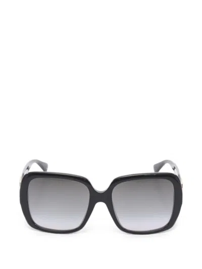 Pre-owned Gucci 2020s Interlocking G Square-frame Sunglasses In Black