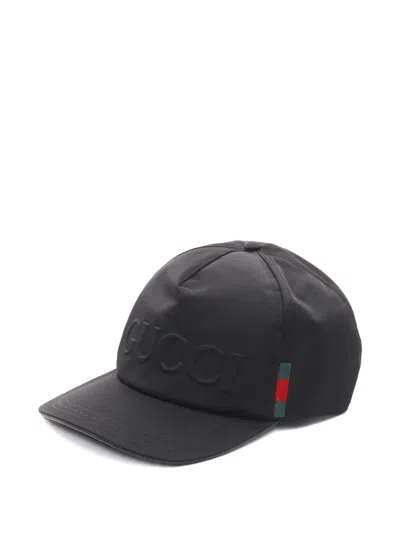 Pre-owned Gucci 2020s Logo Baseball Cap In Black
