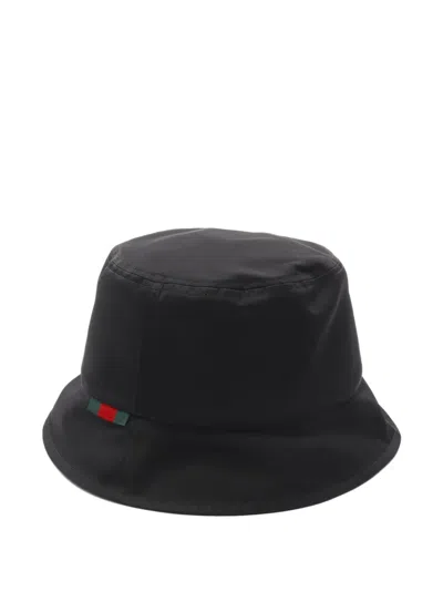 Pre-owned Gucci 2020s Logo Bucket Hat In Black