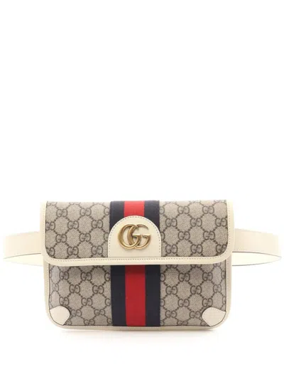 Pre-owned Gucci 2020s Ophidia Belt Bag In Neutrals