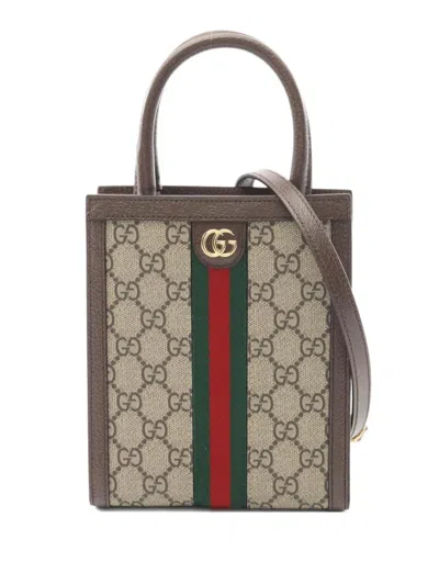 Pre-owned Gucci 2020s Ophidia Gg Handbag In Neutral