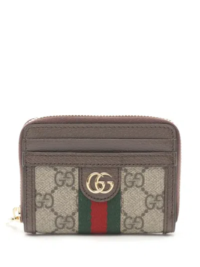 Pre-owned Gucci 2020s Ophidia Wallet In Brown