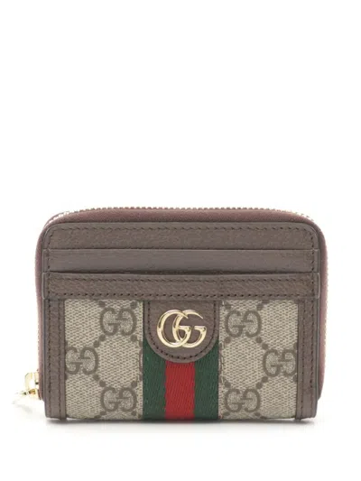 Pre-owned Gucci 2020s Ophidia Wallet In Brown