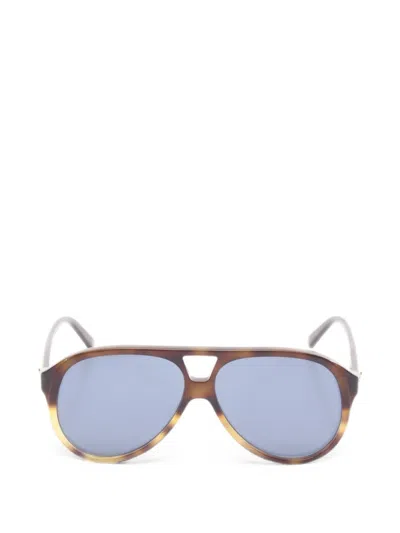 Pre-owned Gucci 2020s Pilot Sunglasses In Brown