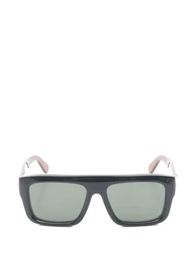 Pre-owned Gucci 2020s Rectangle/frame Sunglasses In Black