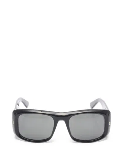 Pre-owned Gucci 2020s Rectangle-frame Sunglasses In Black