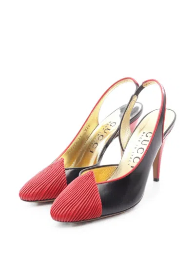 Pre-owned Gucci 2020s Ribbed-toe Pumps In Black