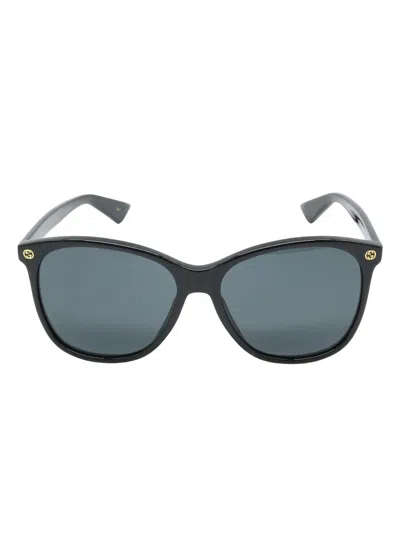 Pre-owned Gucci 2020s Round-frame Sunglasses In Black