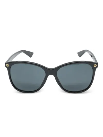 Pre-owned Gucci 2020s Round-frame Sunglasses In Black