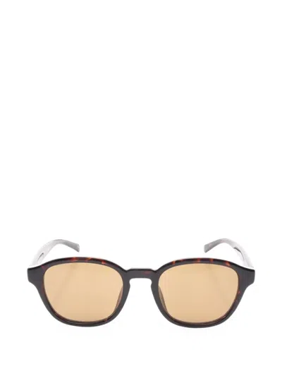 Pre-owned Gucci 2020s Round-frame Sunglasses In Brown