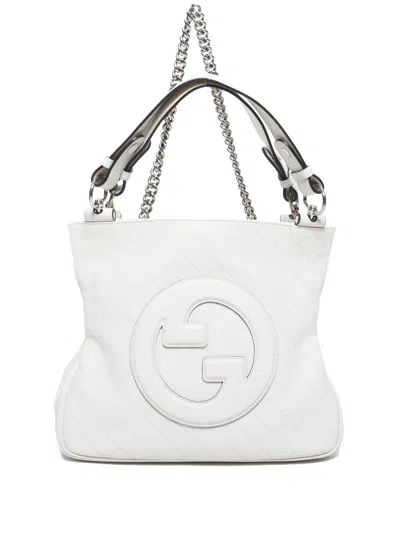 Pre-owned Gucci 2020s Small Blondie Tote Bag In White