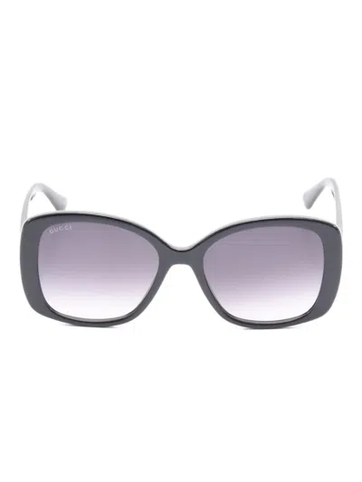 Pre-owned Gucci 2020s Square-frame Sunglasses In Black
