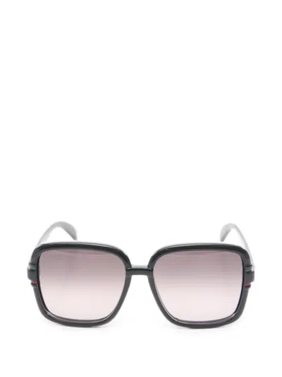 Pre-owned Gucci 2020s Square-frame Sunglasses In Black