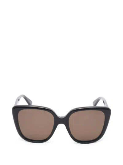 Pre-owned Gucci 2020s Square-frame Sunglasses In Black