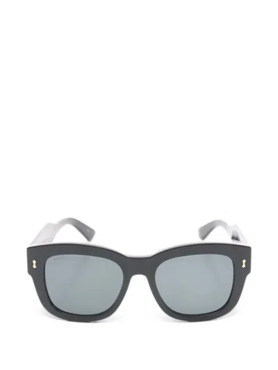Pre-owned Gucci 2020s Square-frame Sunglasses In Black