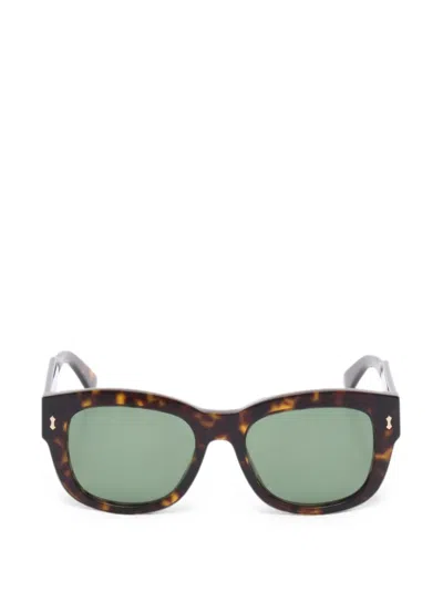 Pre-owned Gucci 2020s Square-frame Sunglasses In Brown