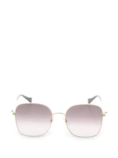 Pre-owned Gucci 2020s Square-frame Sunglasses In Gold