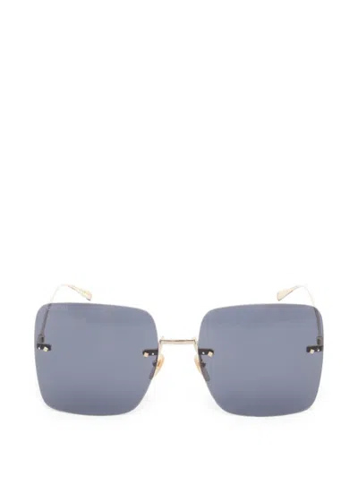 Pre-owned Gucci 2020s Square-frame Sunglasses In Gold