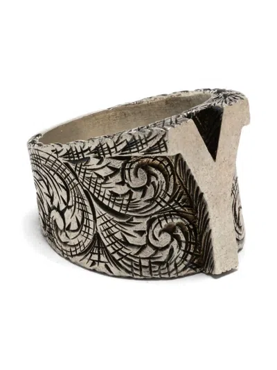 Pre-owned Gucci 2020s Sterling-silver Y Ring