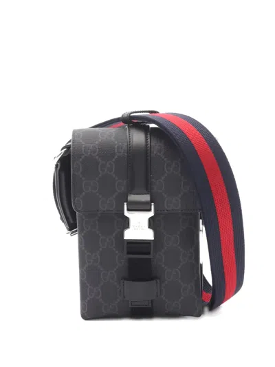 Pre-owned Gucci 2020s Super Mini Gg Supreme Messenger Bag In Gray