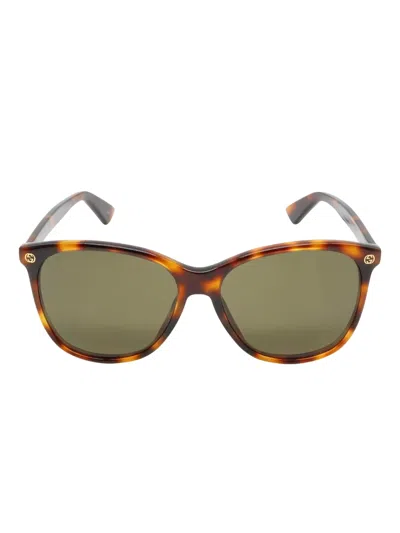 Pre-owned Gucci 2020s Tortoiseshell-effect Sunglasses In Brown