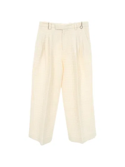 Pre-owned Gucci 2020s Tweed Trousers In Neutrals