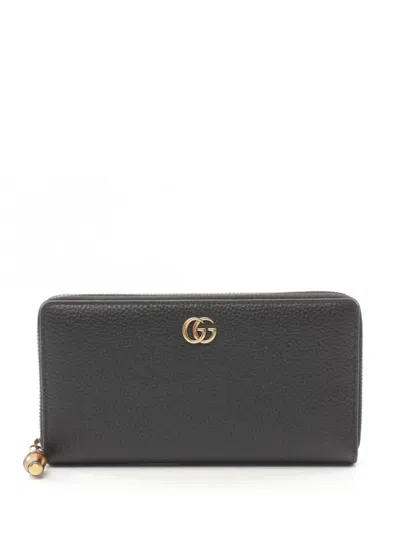 Pre-owned Gucci 2020s Zip-around Wallet In 黑色
