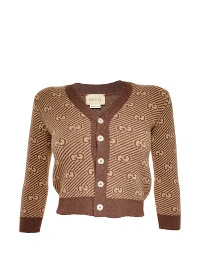 Pre-owned Gucci 2021 Button-up Cardigan In Brown
