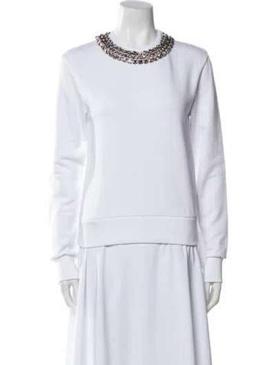 Pre-owned Gucci 2021 Crew Neck Sweatshirt In White