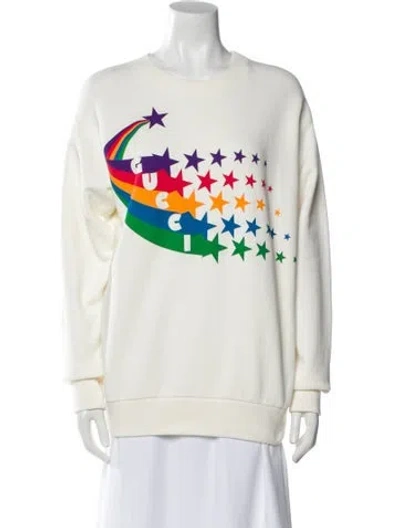 Pre-owned Gucci 2021 Graphic Print Sweatshirt In Neutral