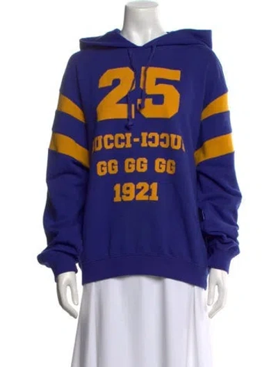 Pre-owned Gucci 2021 Graphic Print Sweatshirt W/ Tags In Blue