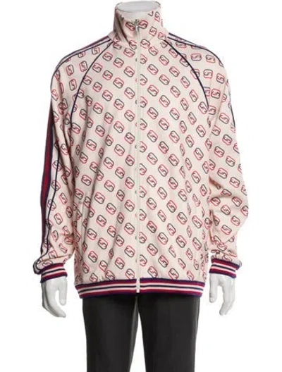 Pre-owned Gucci 2021 Interlocking G Logo Bomber Jacket In Red