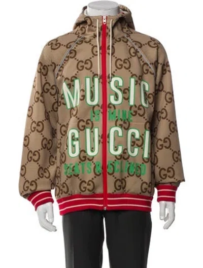 Pre-owned Gucci 2021 Jumbo Gg Windbreaker In Neutral