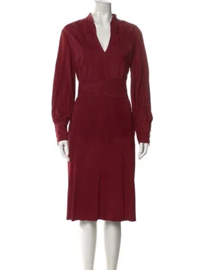 Pre-owned Gucci 2021 Midi Length Dress W/ Tags In Burgundy