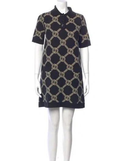 Pre-owned Gucci 2021 Mini Dress In Blue
