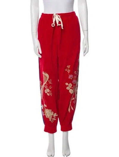 Pre-owned Gucci 2021 Patterned Sweatpants W/ Tags In Red