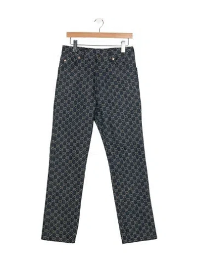 Pre-owned Gucci 2021 Straight Leg Jeans W/ Tags In Blue