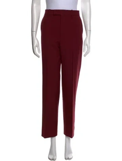 Pre-owned Gucci 2021 Straight Leg Pants In Red