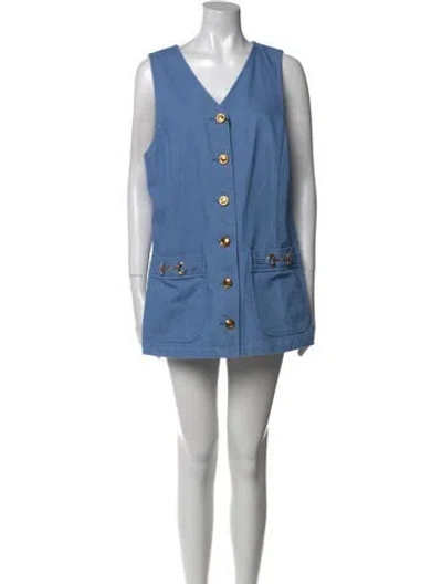 Pre-owned Gucci 2021 Vest In Blue