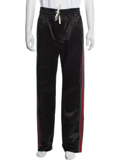 Pre-owned Gucci 2021 Web Accent Lounge Bottoms In Black