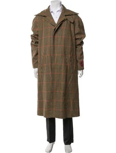 Pre-owned Gucci 2021 Wool Trench Coat In Brown
