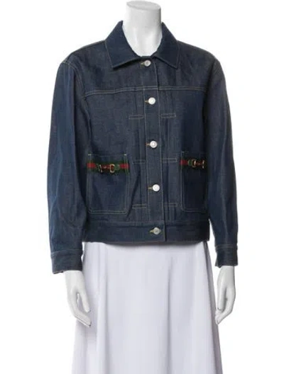 Pre-owned Gucci 2021 X Sony Music 'music Is Mine' Denim Jacket In Blue