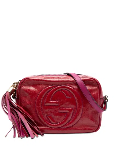 Pre-owned Gucci 2021-2026 Patent Soho Disco Crossbody Bag In Pink