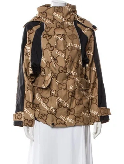 Pre-owned Gucci 2022 2022 Jumbo Gg Parka Utility Jacket In Neutral