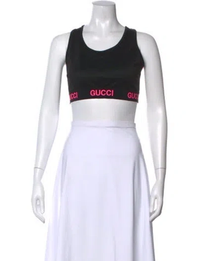 Pre-owned Gucci 2022 Crew Neck Sports Bra In Black