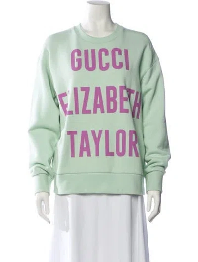 Pre-owned Gucci 2022 Elizabeth Taylor Sweatshirt In Green