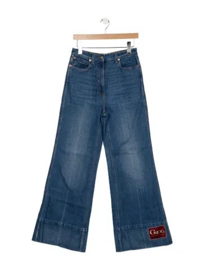 Pre-owned Gucci 2022 Flared Jeans In Blue