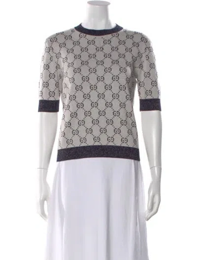 Pre-owned Gucci 2022 Gg Lamé Sweater