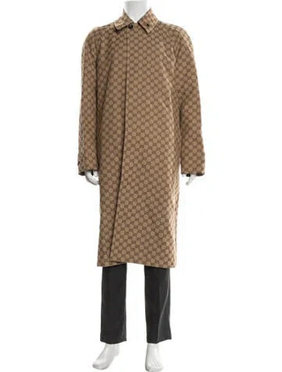Pre-owned Gucci 2022 Gg Logo Coat W/ Tags In Brown