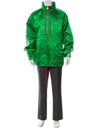 Pre-owned Gucci 2022 Gg Nylon Parka In Green
